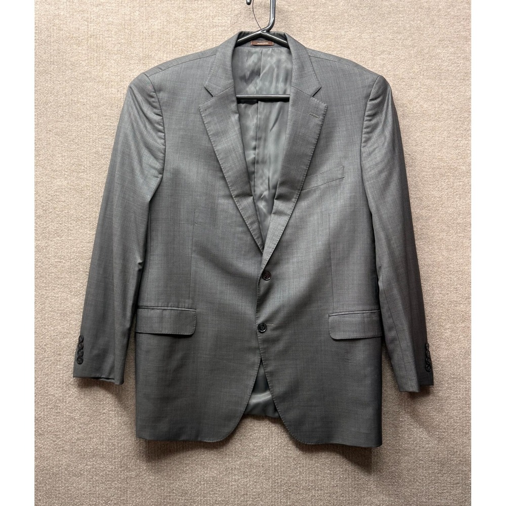 Peter Millar Suit Mens 46 Long Gray Wool 2 Piece Business Formal‎ 40x31